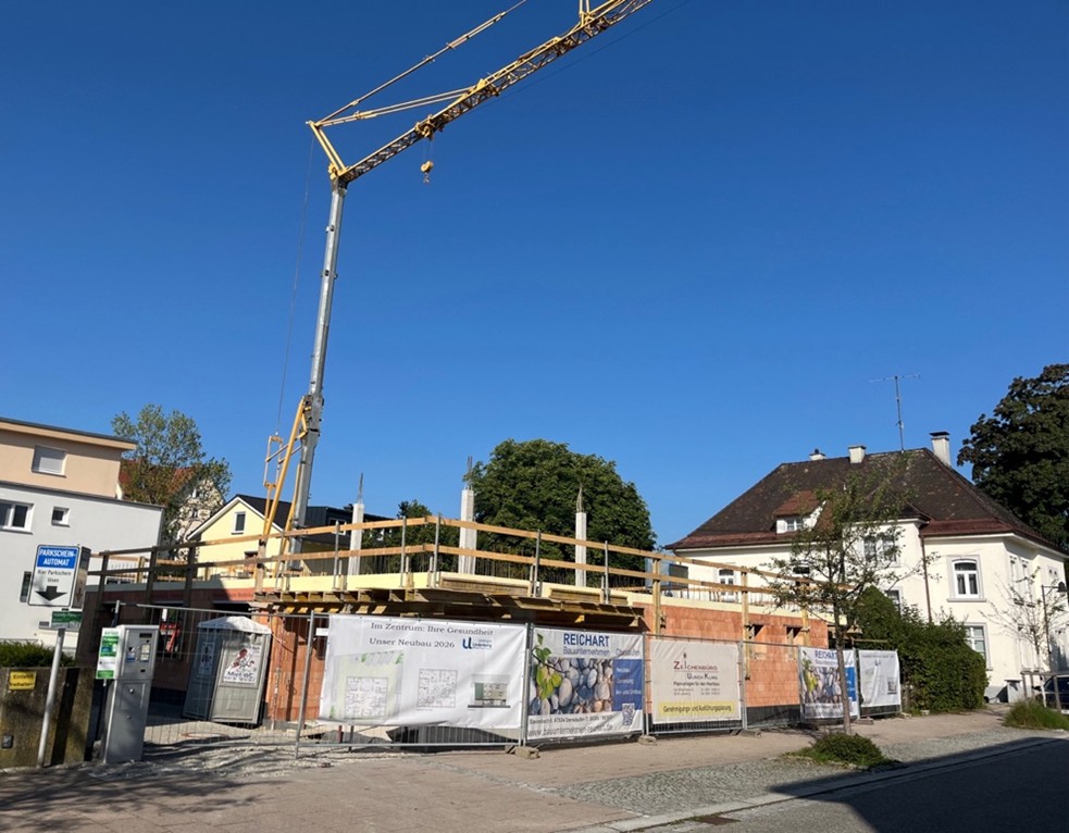 Praxisneubau, die Baustelle